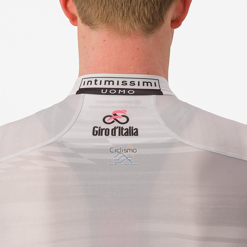 Giro d'Italia Ropa Ciclismo Culotte Corto 2023 Hombre Mangas Cortas Blanco